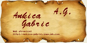 Ankica Gabrić vizit kartica